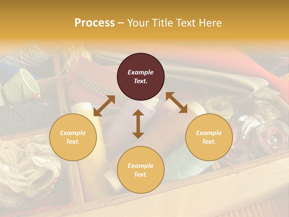 Twisted Thread Textile Processing Wood Box PowerPoint Template