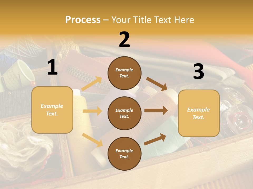 Twisted Thread Textile Processing Wood Box PowerPoint Template