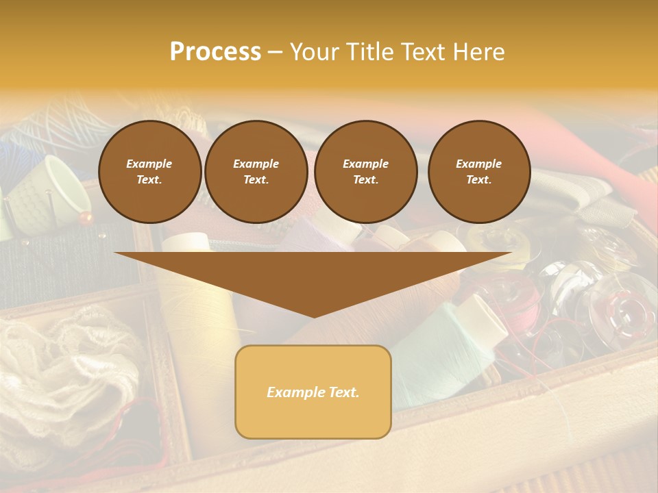 Twisted Thread Textile Processing Wood Box PowerPoint Template