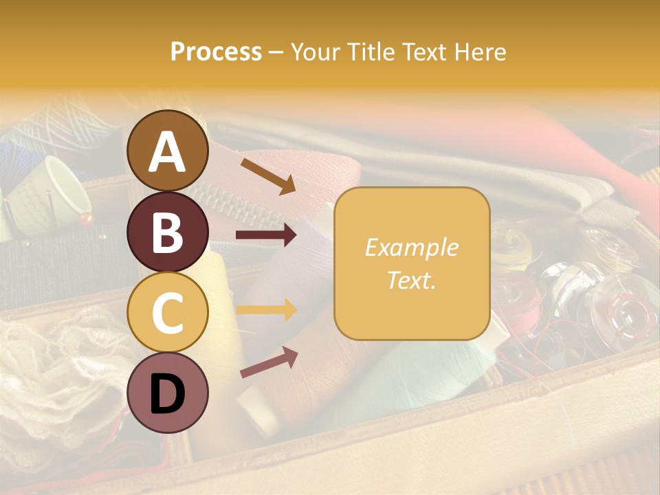 Twisted Thread Textile Processing Wood Box PowerPoint Template