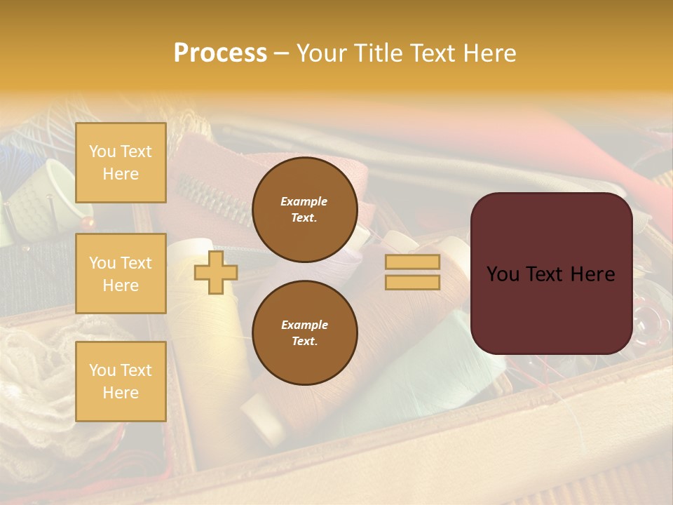 Twisted Thread Textile Processing Wood Box PowerPoint Template