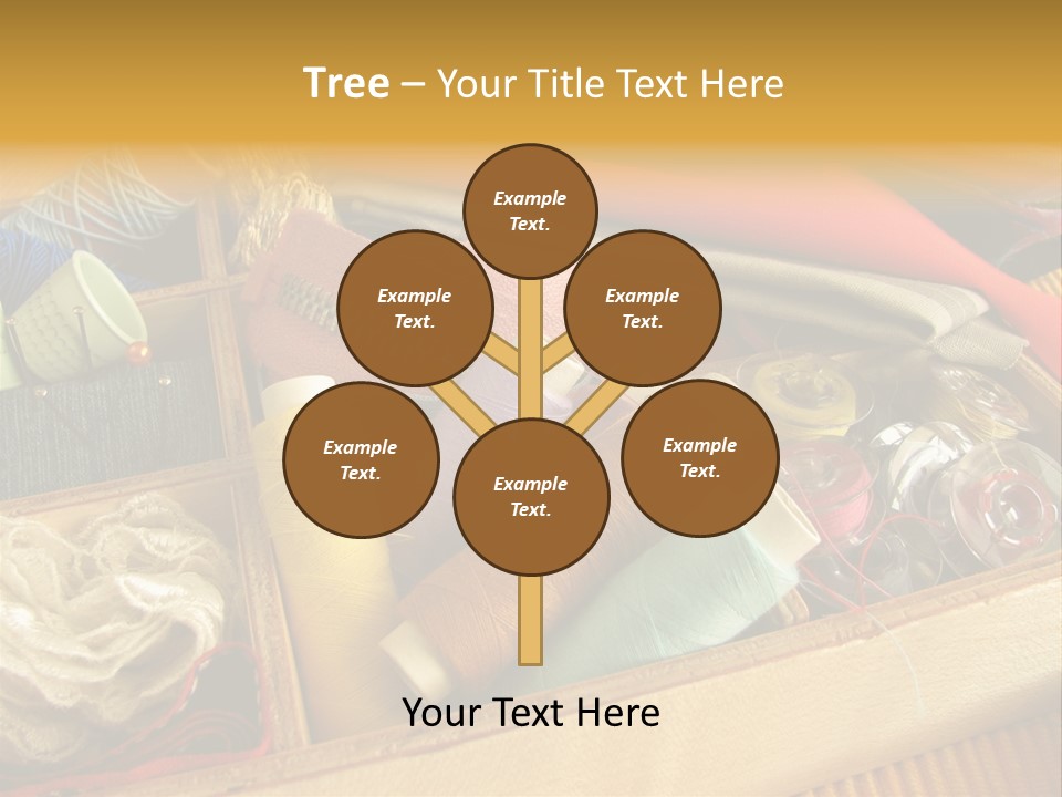 Twisted Thread Textile Processing Wood Box PowerPoint Template