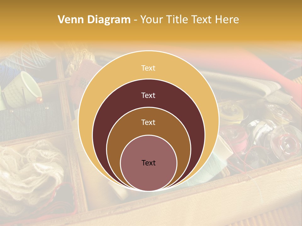 Twisted Thread Textile Processing Wood Box PowerPoint Template
