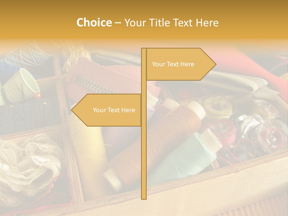 Twisted Thread Textile Processing Wood Box PowerPoint Template