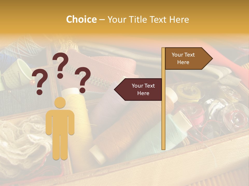 Twisted Thread Textile Processing Wood Box PowerPoint Template