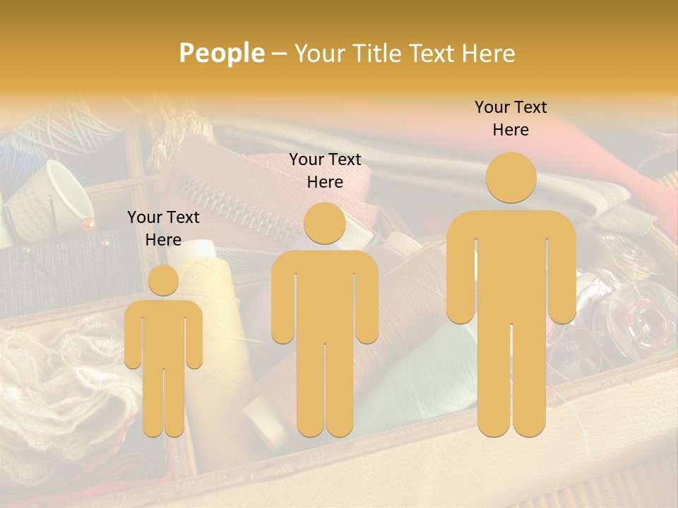 Twisted Thread Textile Processing Wood Box PowerPoint Template