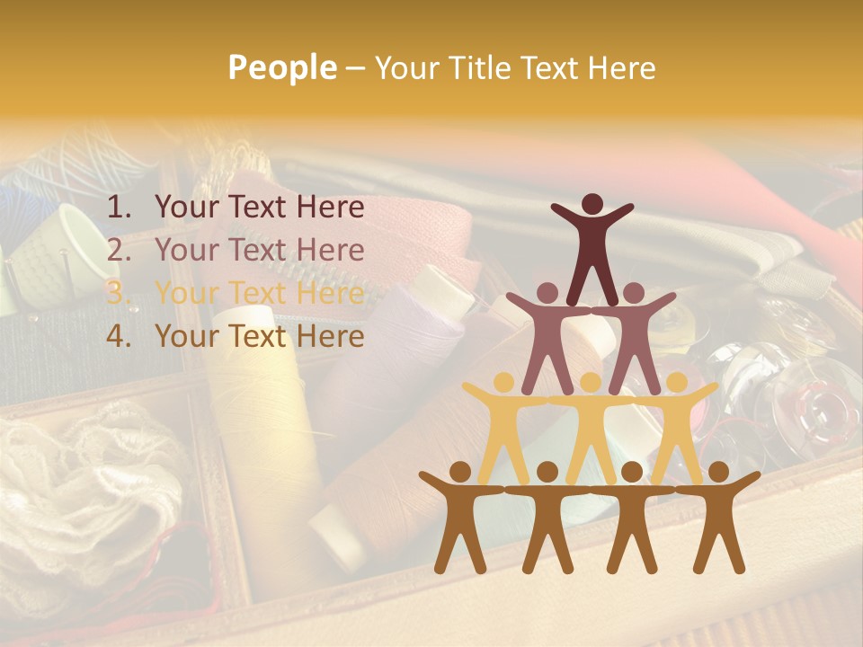 Twisted Thread Textile Processing Wood Box PowerPoint Template