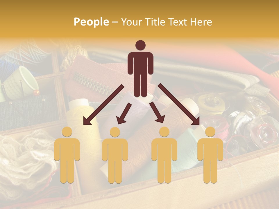 Twisted Thread Textile Processing Wood Box PowerPoint Template