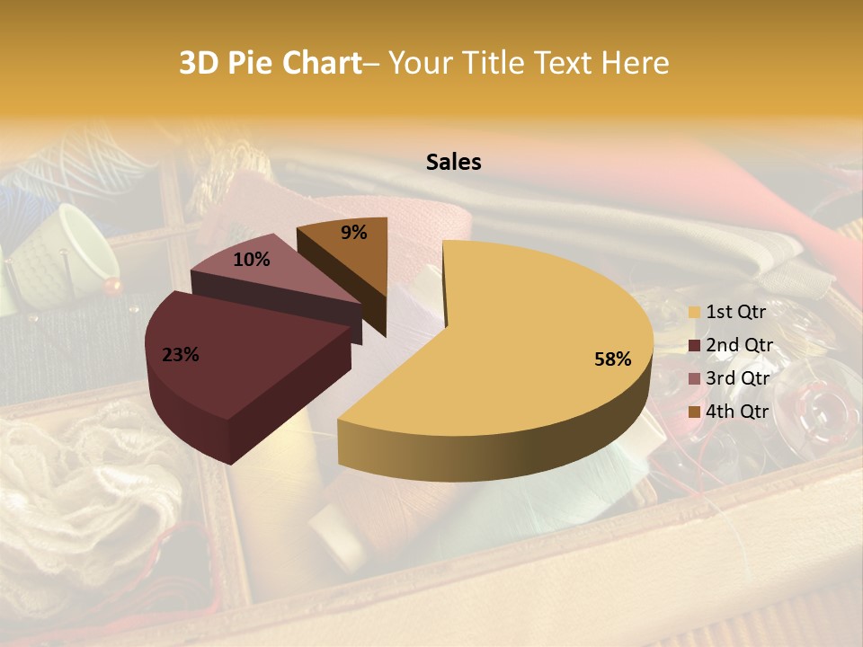 Twisted Thread Textile Processing Wood Box PowerPoint Template