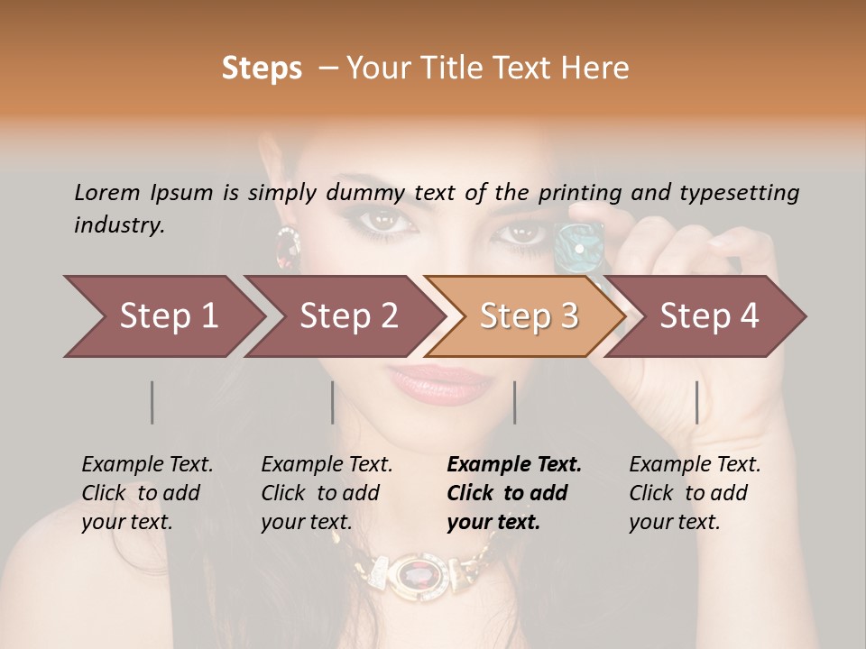 Debts Luck Gamble PowerPoint Template