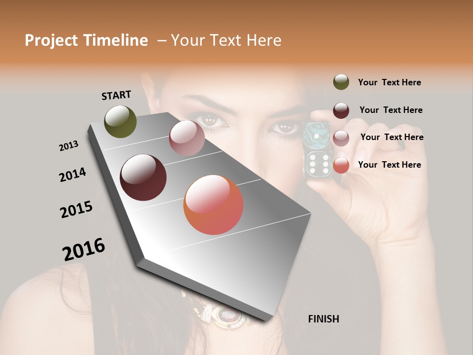 Debts Luck Gamble PowerPoint Template
