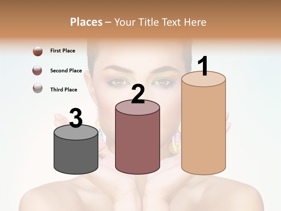 Female Girl Pretty PowerPoint Template