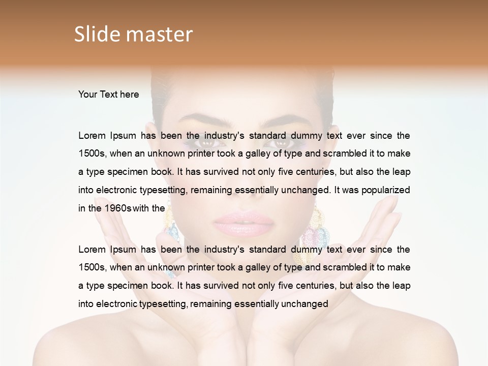 Female Girl Pretty PowerPoint Template