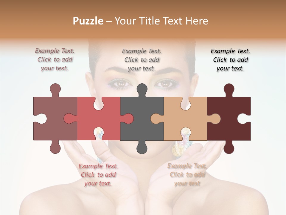 Female Girl Pretty PowerPoint Template