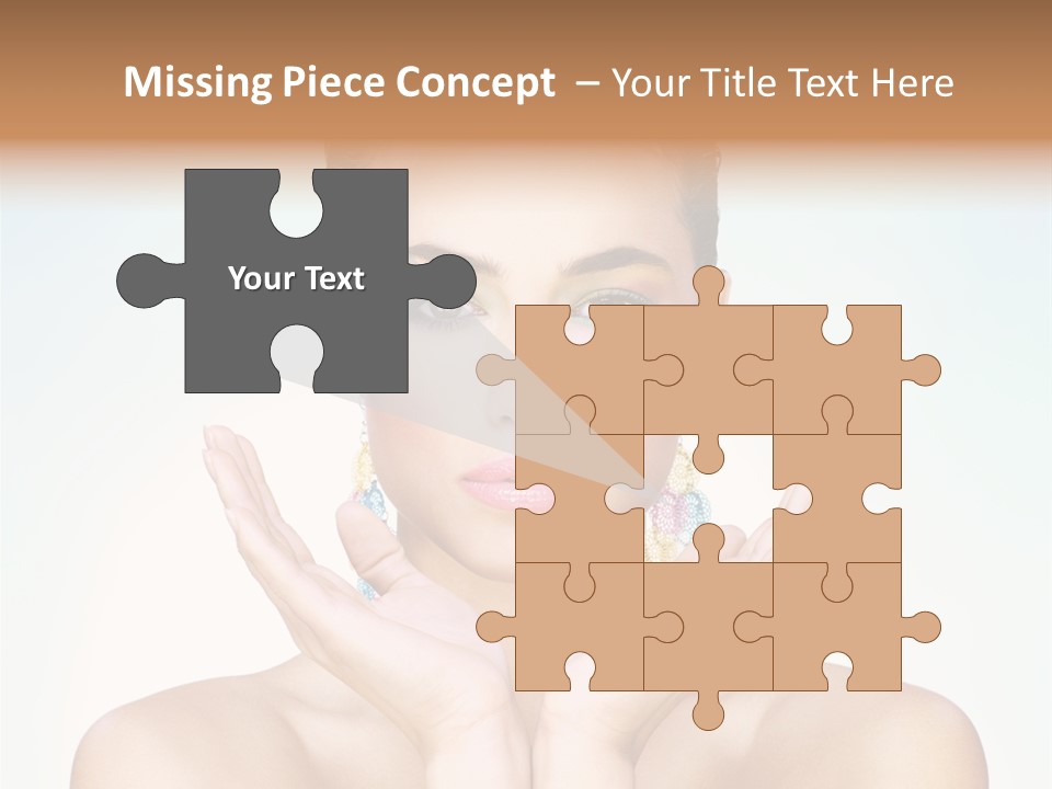 Female Girl Pretty PowerPoint Template