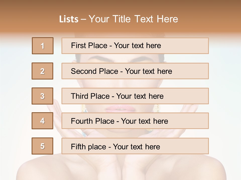 Female Girl Pretty PowerPoint Template
