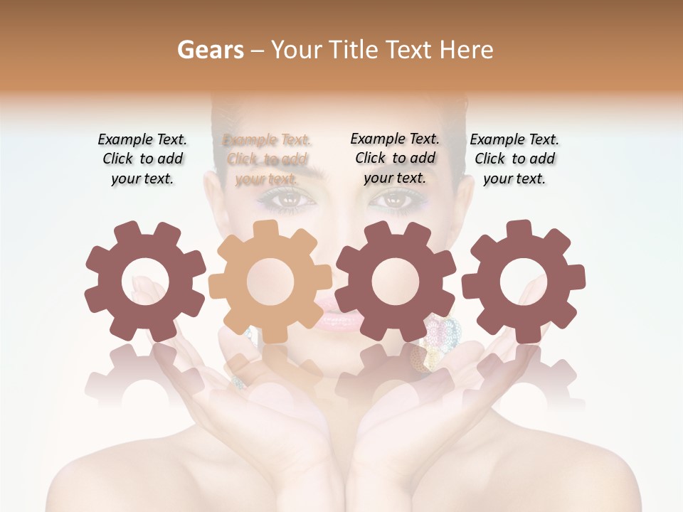Female Girl Pretty PowerPoint Template