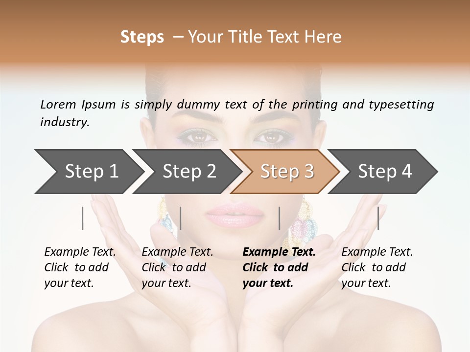 Female Girl Pretty PowerPoint Template