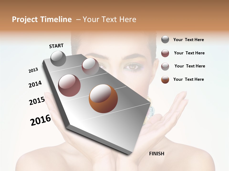 Female Girl Pretty PowerPoint Template