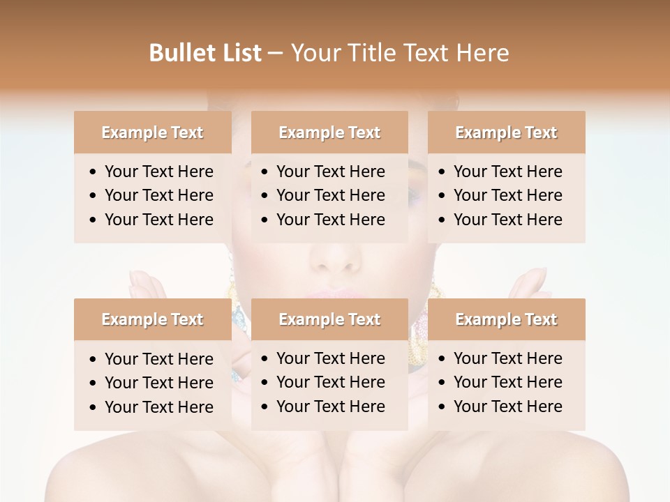 Female Girl Pretty PowerPoint Template