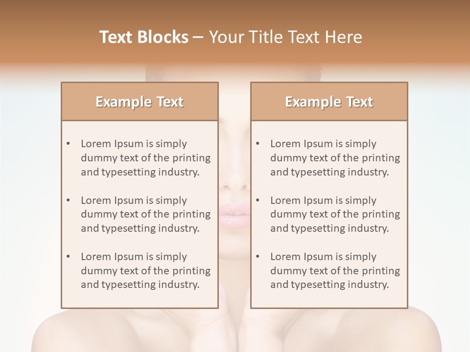 Female Girl Pretty PowerPoint Template