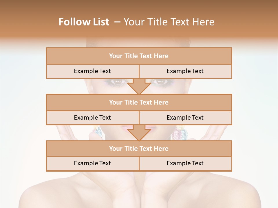 Female Girl Pretty PowerPoint Template