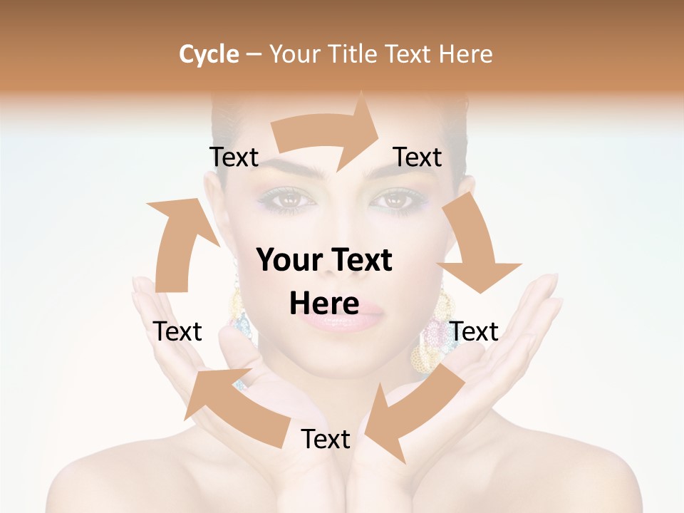 Female Girl Pretty PowerPoint Template