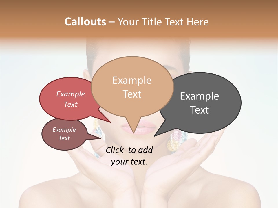 Female Girl Pretty PowerPoint Template