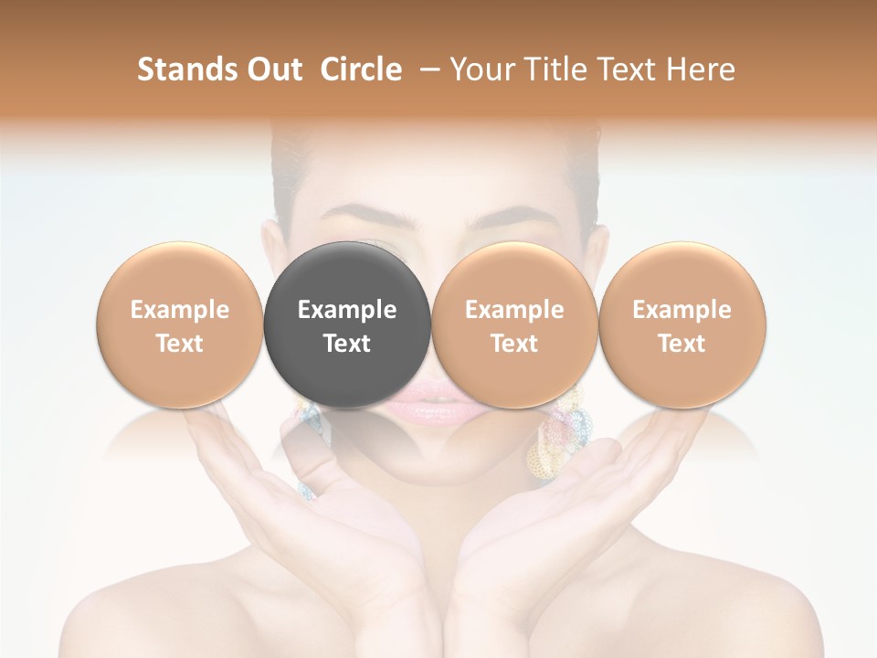 Female Girl Pretty PowerPoint Template