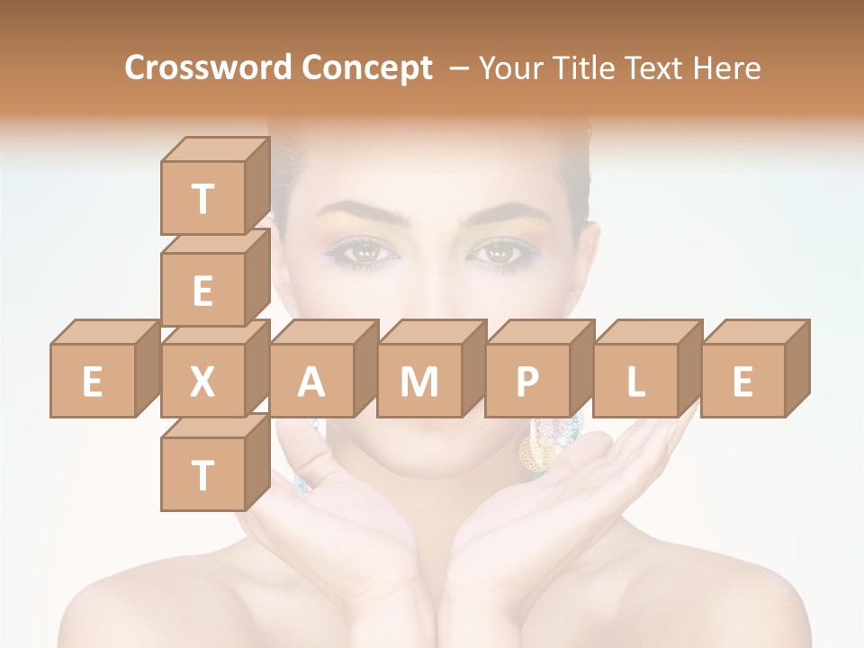 Female Girl Pretty PowerPoint Template