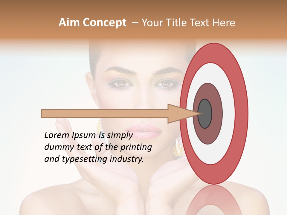 Female Girl Pretty PowerPoint Template