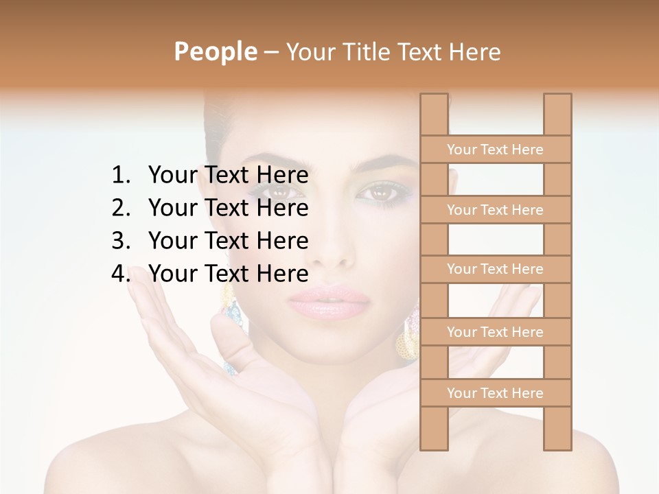 Female Girl Pretty PowerPoint Template