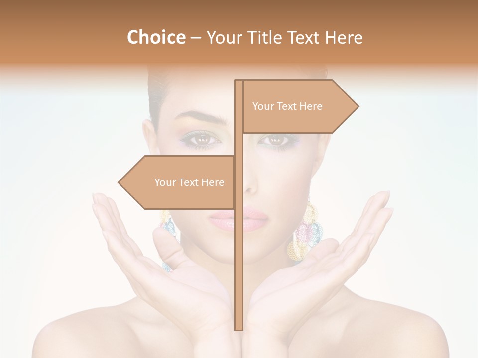 Female Girl Pretty PowerPoint Template