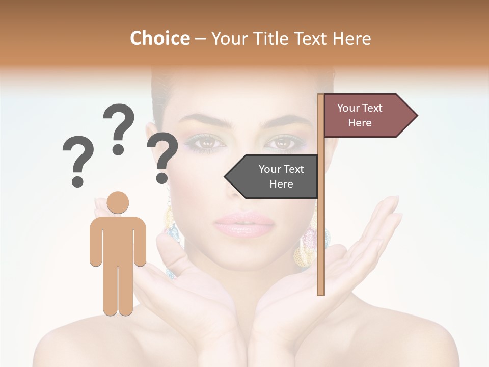Female Girl Pretty PowerPoint Template