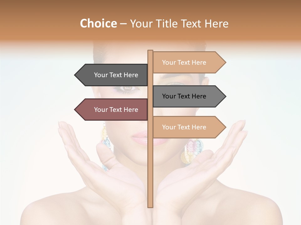 Female Girl Pretty PowerPoint Template