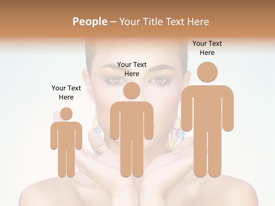Female Girl Pretty PowerPoint Template