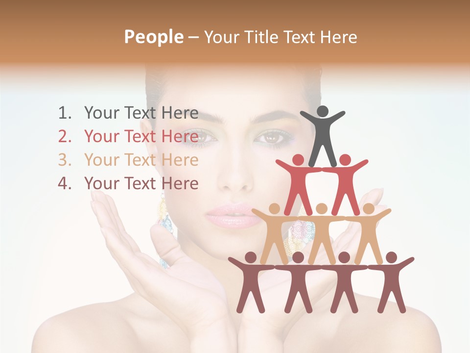 Female Girl Pretty PowerPoint Template