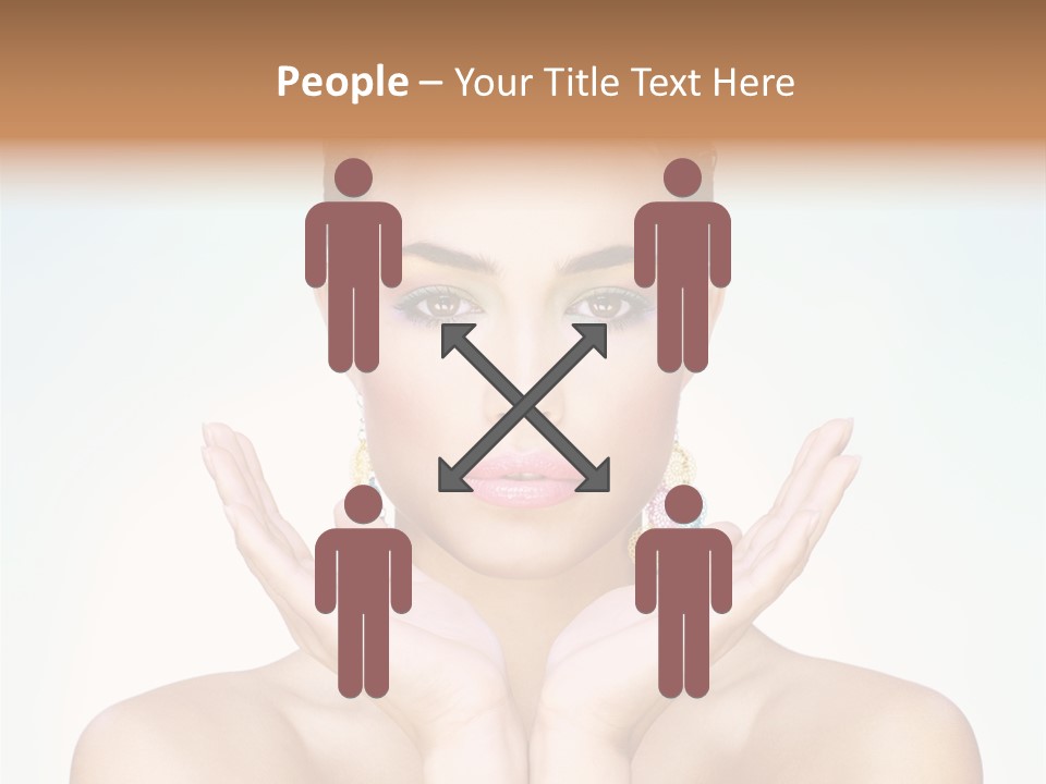 Female Girl Pretty PowerPoint Template