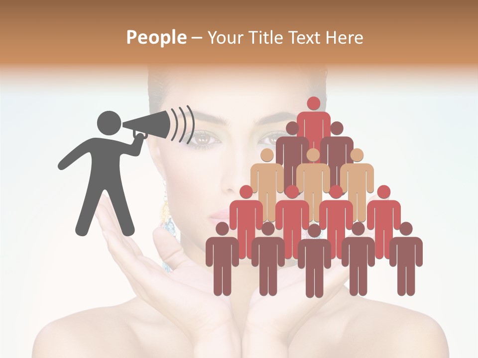 Female Girl Pretty PowerPoint Template