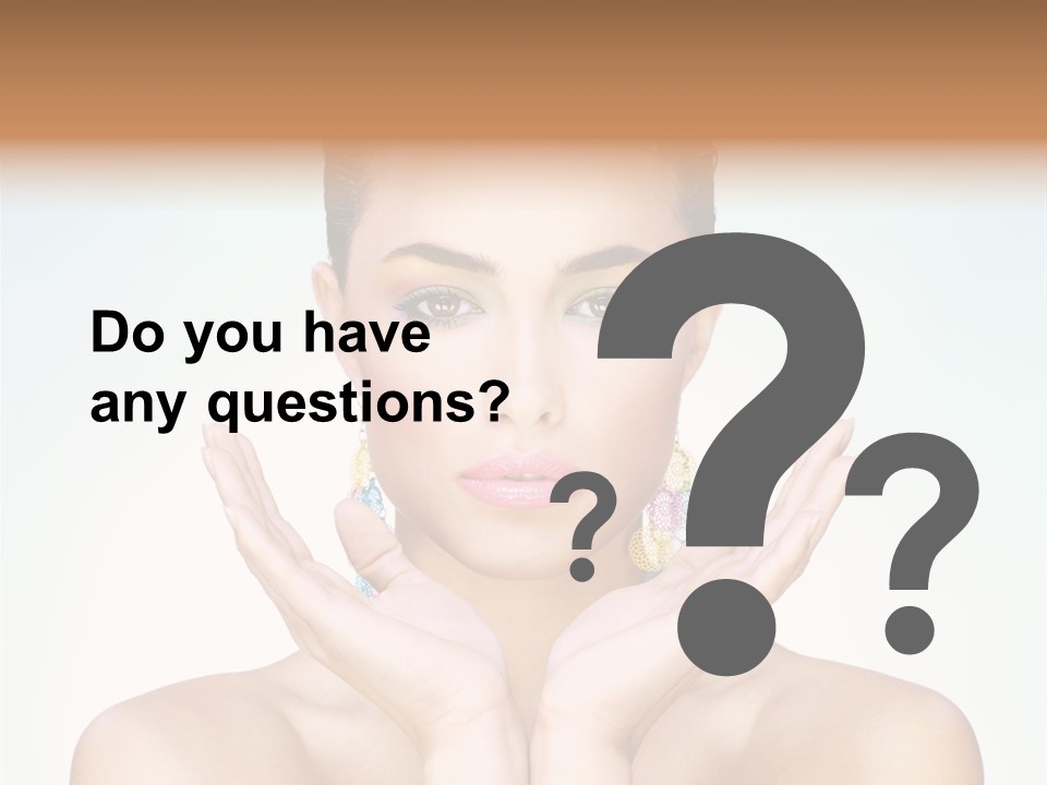 Female Girl Pretty PowerPoint Template