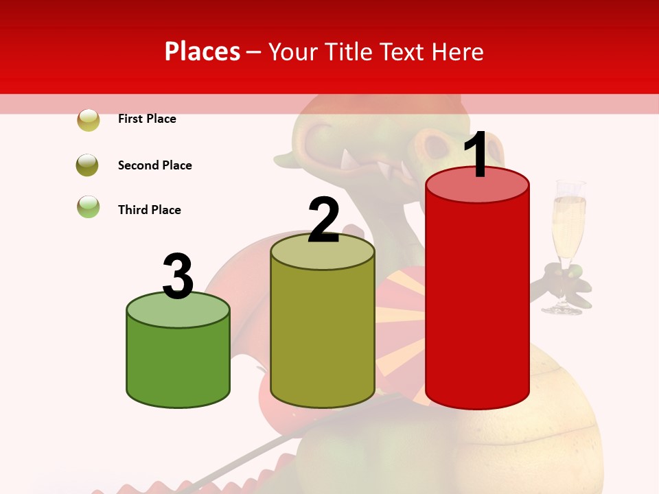 Champagne Cute Head PowerPoint Template