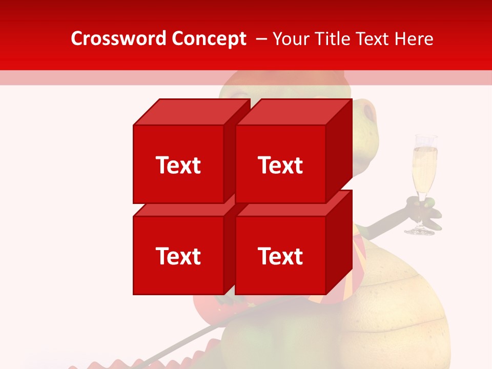 Champagne Cute Head PowerPoint Template