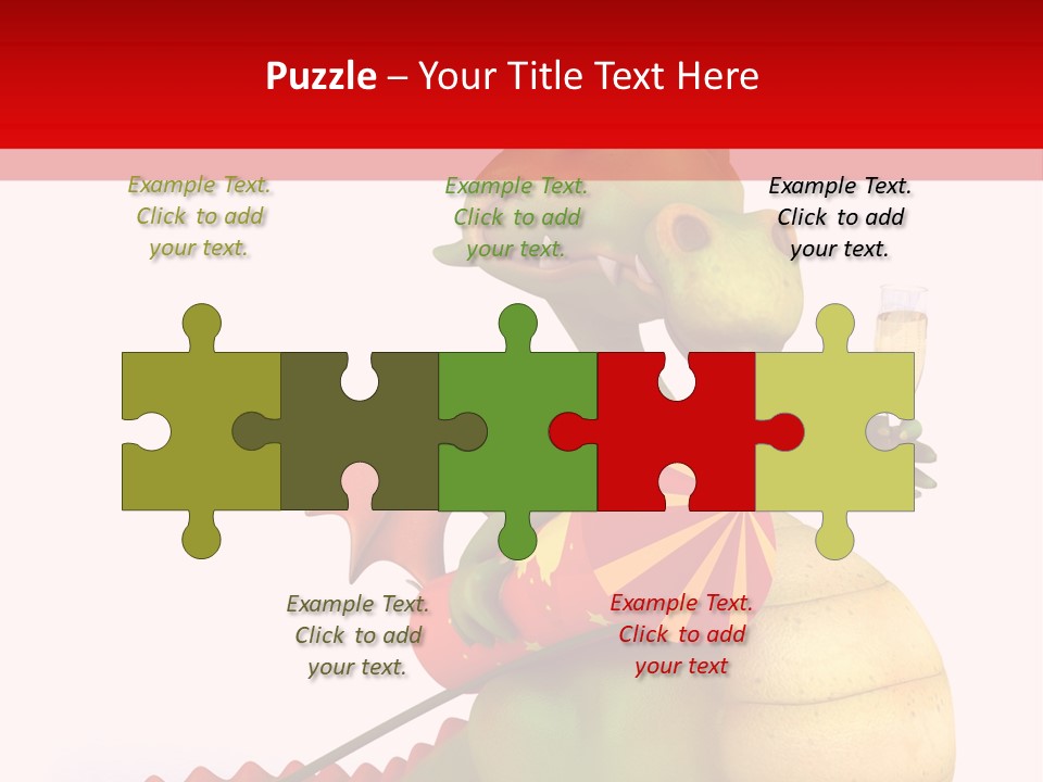 Champagne Cute Head PowerPoint Template