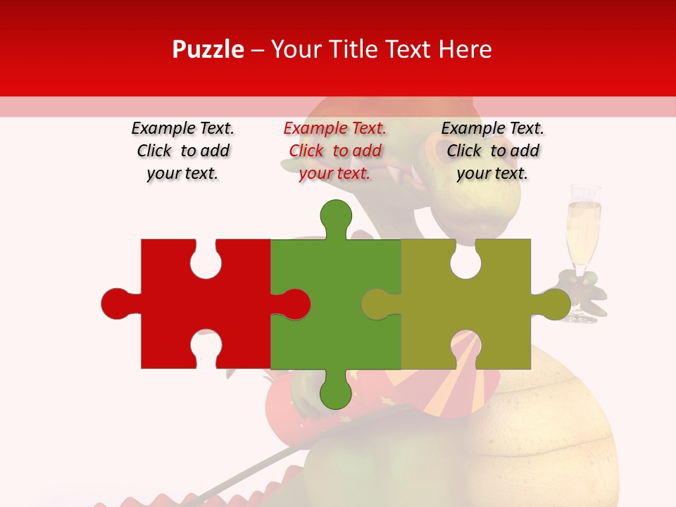 Champagne Cute Head PowerPoint Template