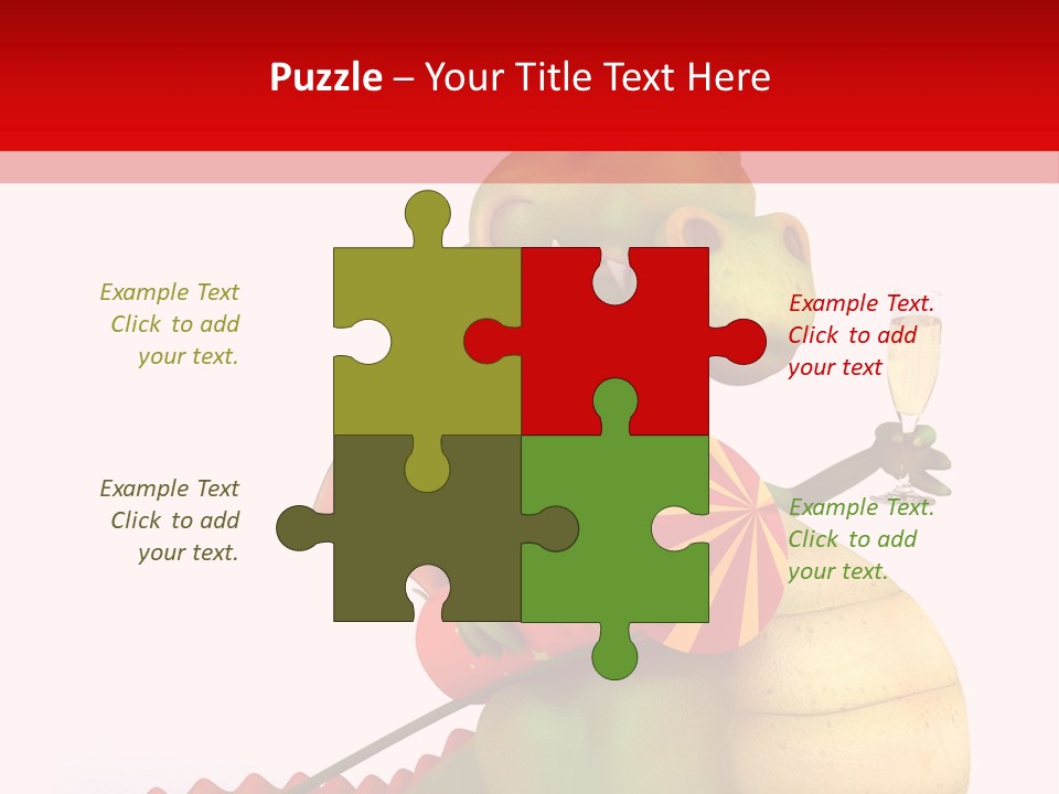 Champagne Cute Head PowerPoint Template