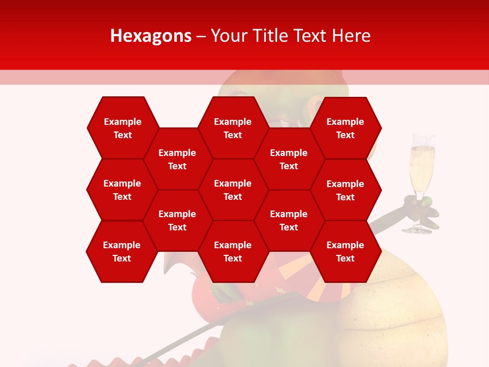 Champagne Cute Head PowerPoint Template