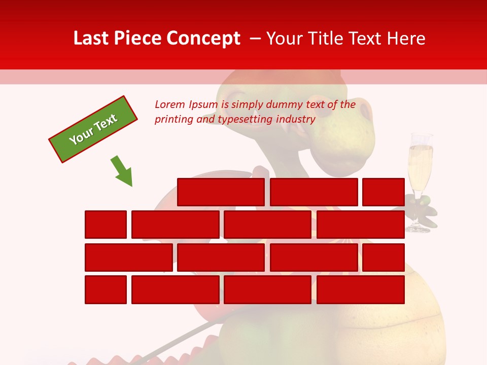 Champagne Cute Head PowerPoint Template