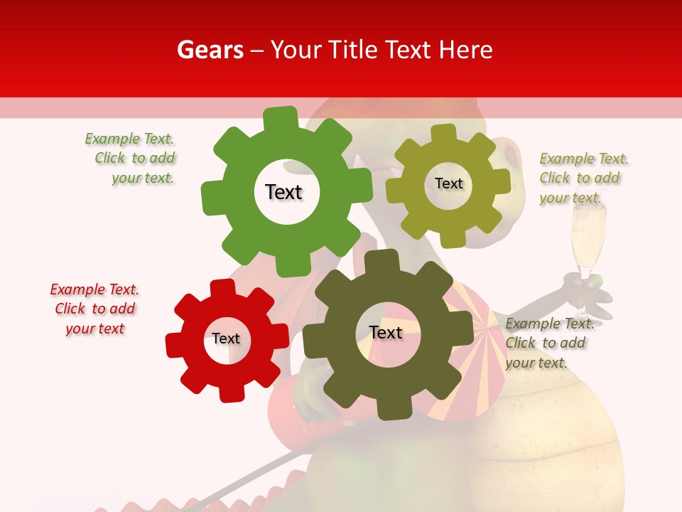 Champagne Cute Head PowerPoint Template