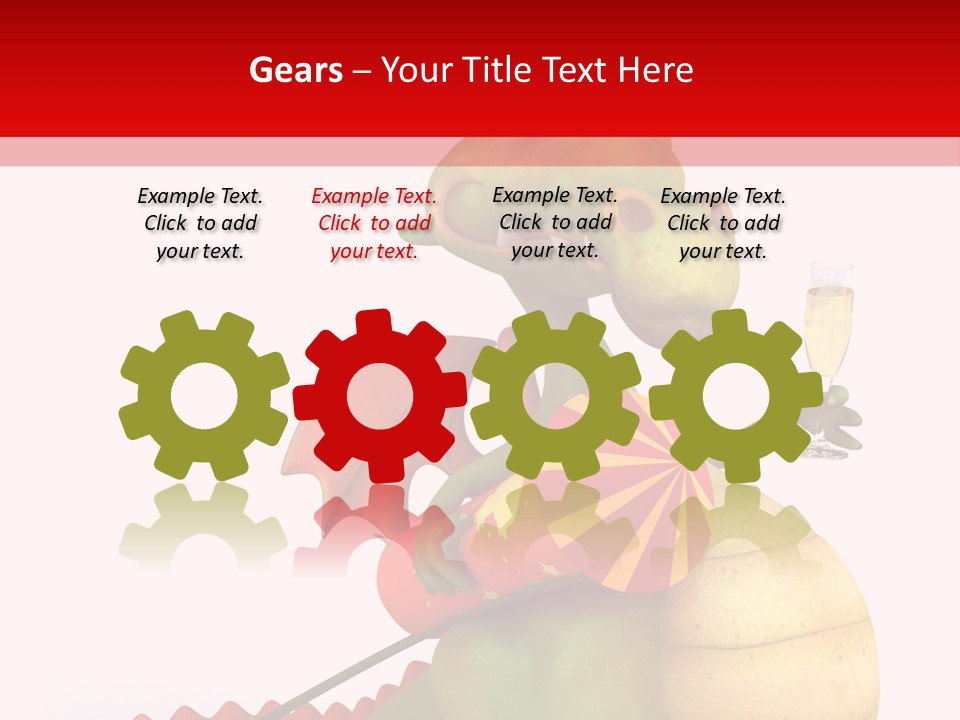 Champagne Cute Head PowerPoint Template