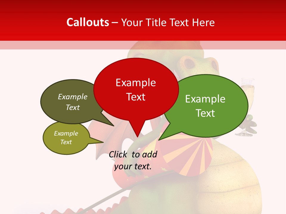 Champagne Cute Head PowerPoint Template